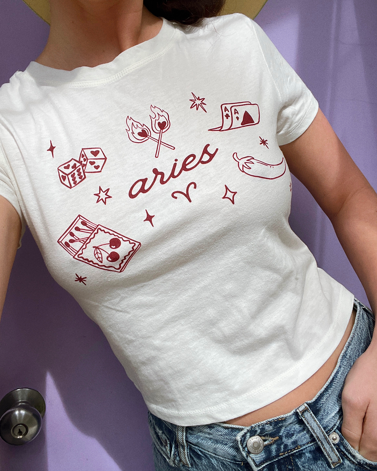 Aries Trinkets Baby Tee