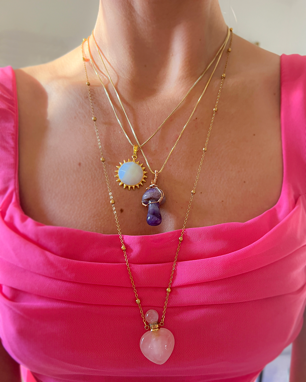 Amethyst Magic Mushroom Necklace