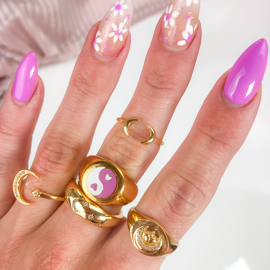 Double Crescent Moon Ring