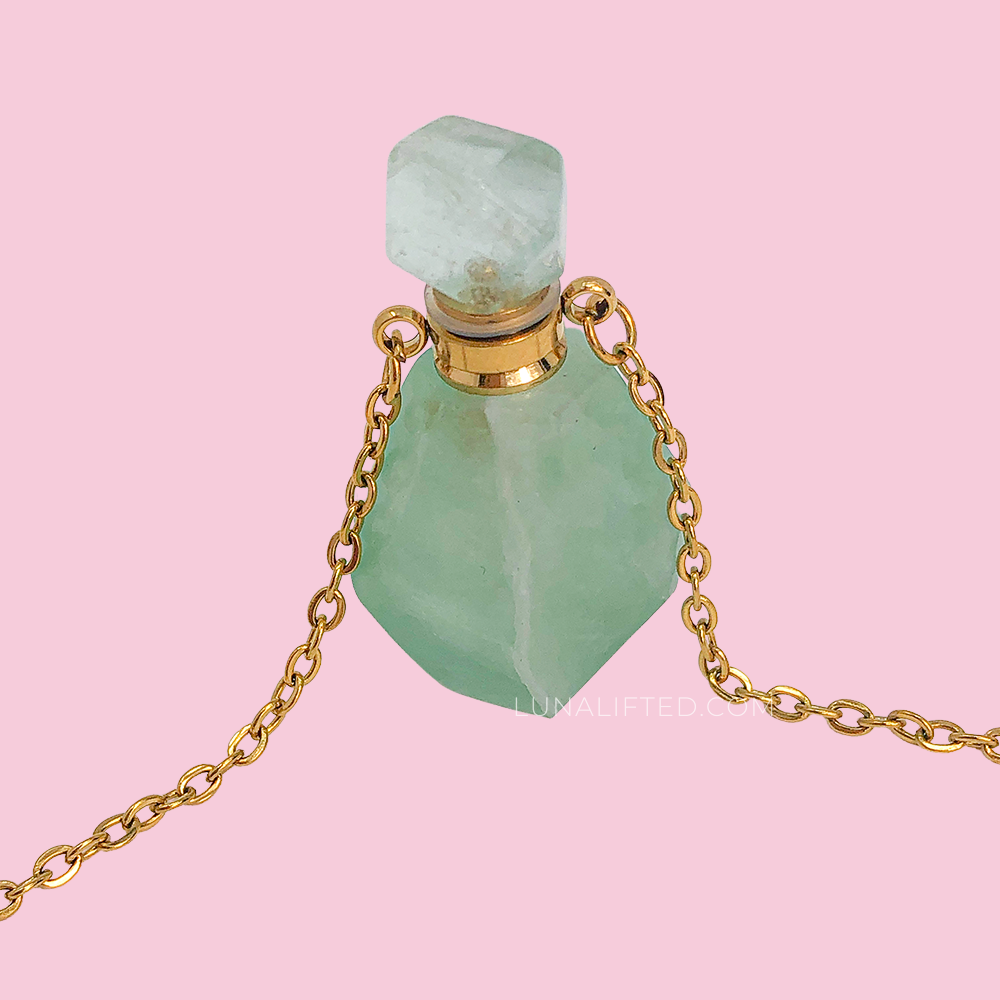 Green Aventurine Potion Bottle Necklace