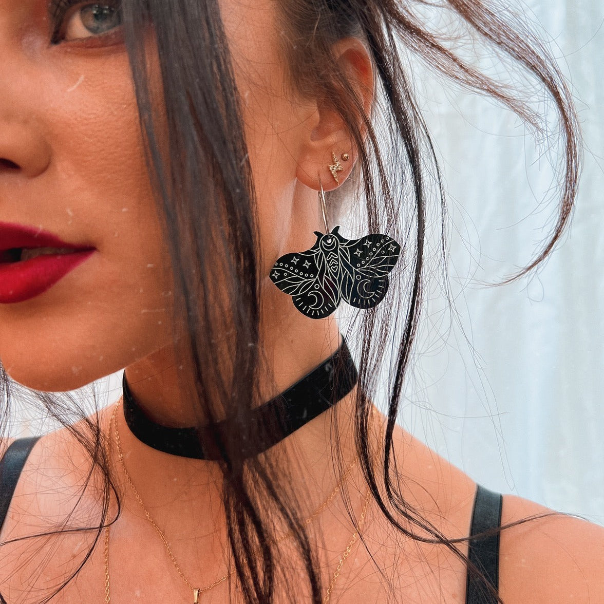 Moon Moth Earrings