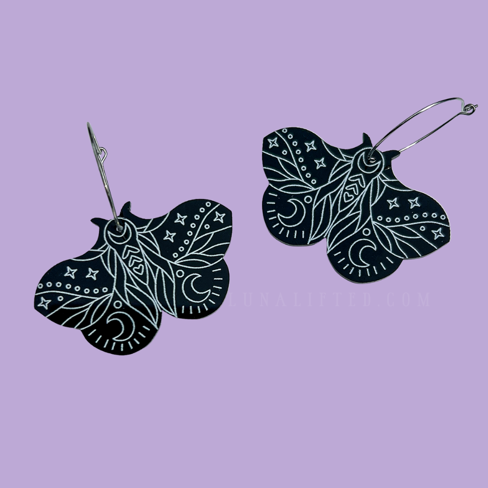 Moon Moth Earrings