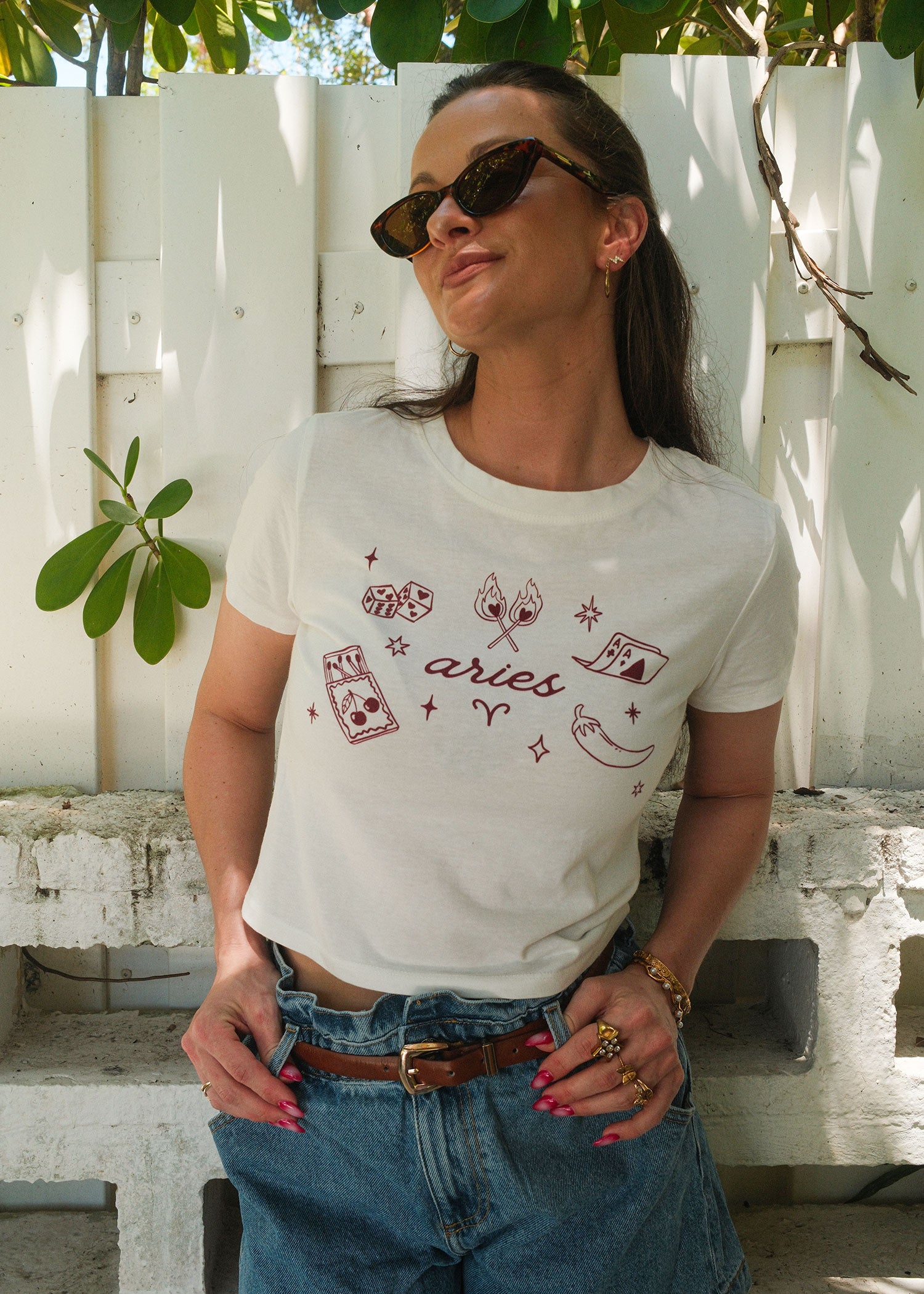 Aries Trinkets Baby Tee
