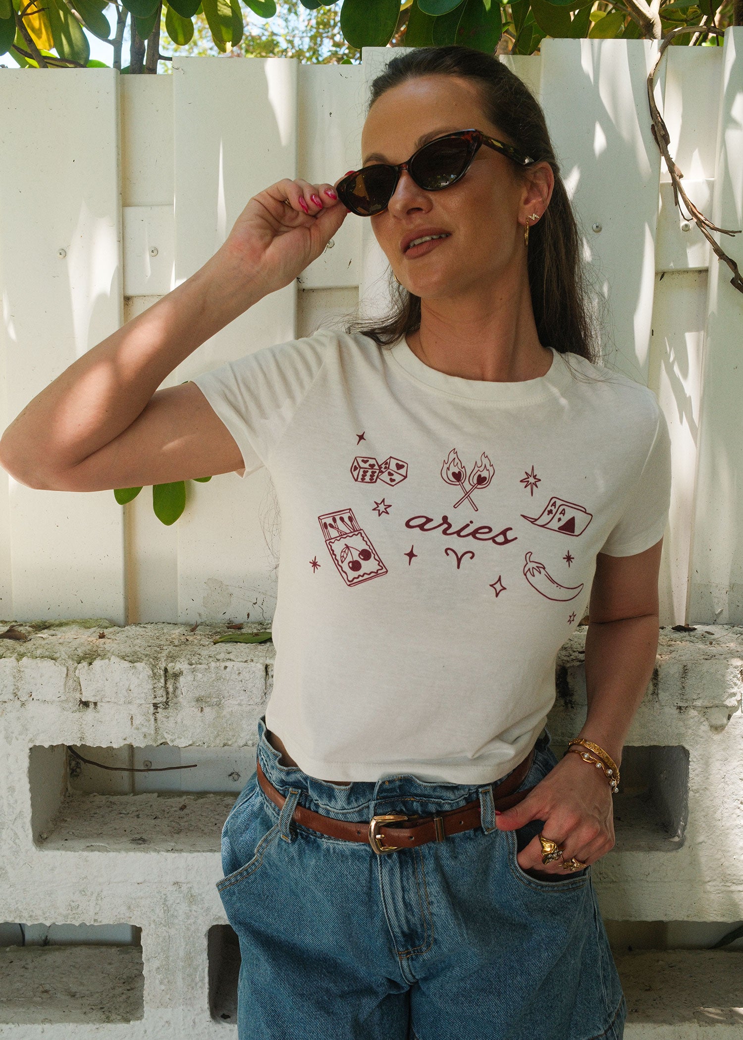 Aries Trinkets Baby Tee