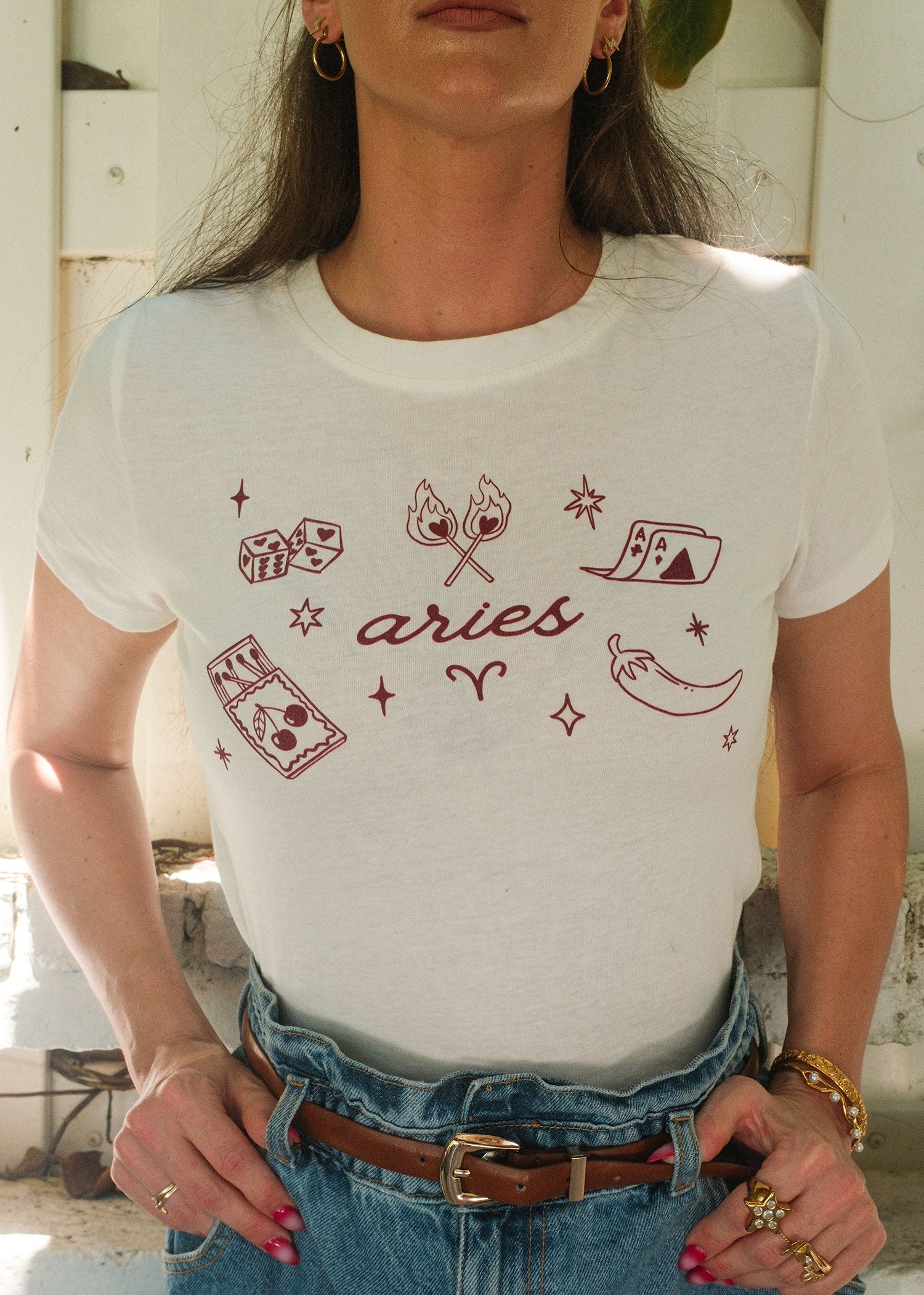 Aries Trinkets Baby Tee