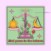 Find Peace in the Balance Sticker