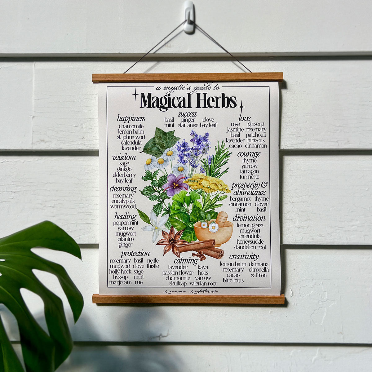 A Mystic's Guide To Magical Herbs Art Print