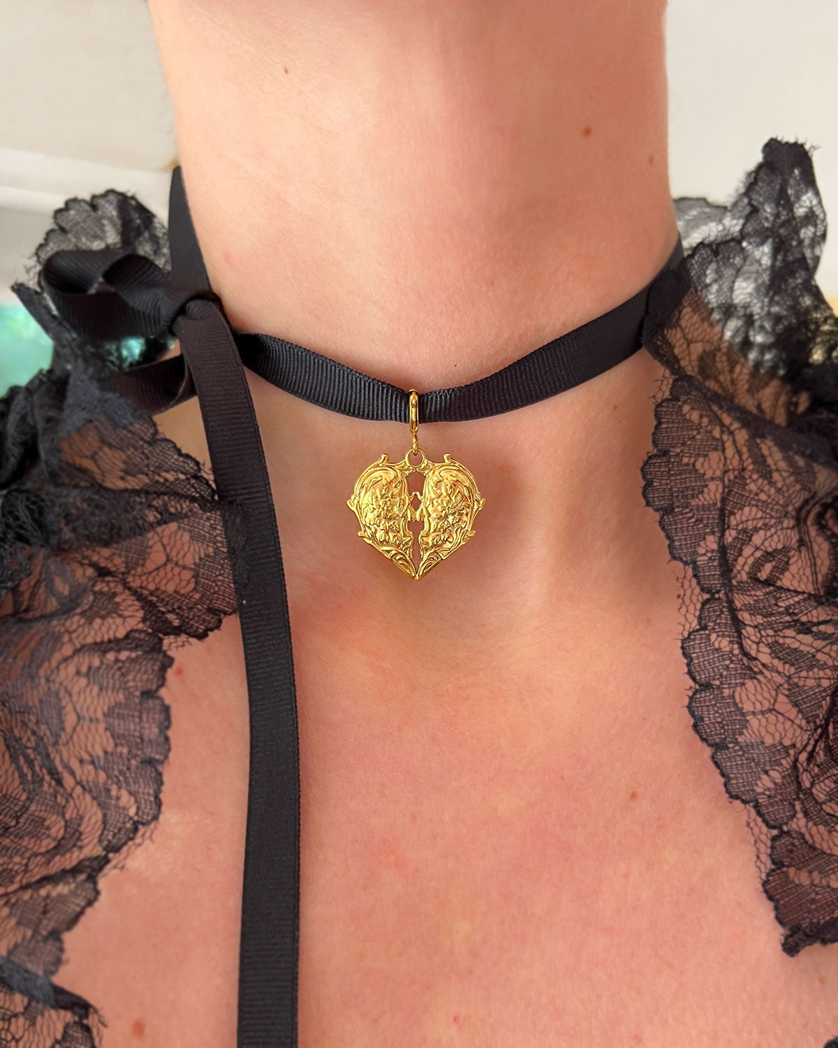 Moirai Heart Charm