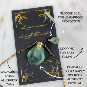 Green Aventurine Potion Bottle Necklace