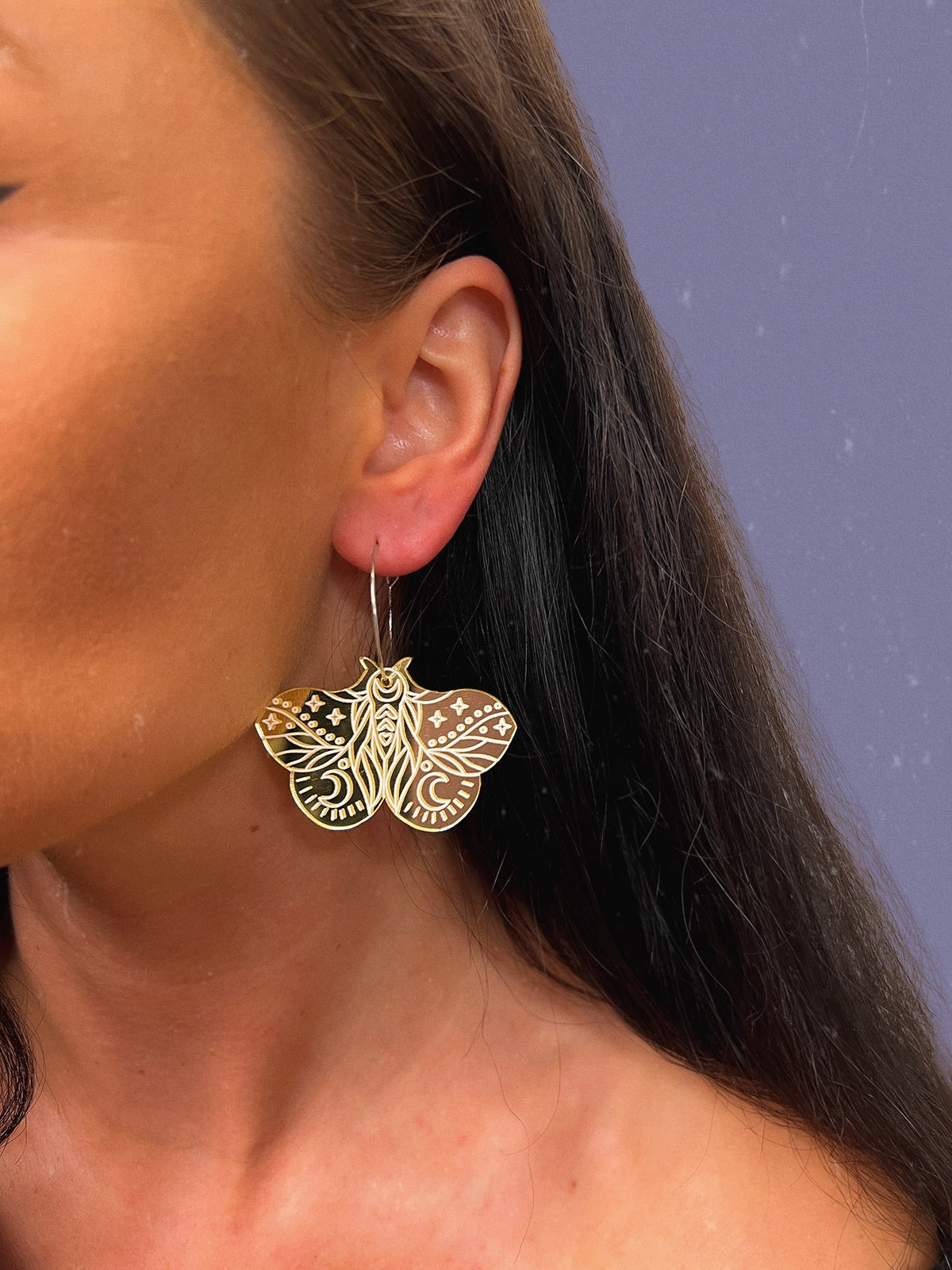 Moon Moth Earrings