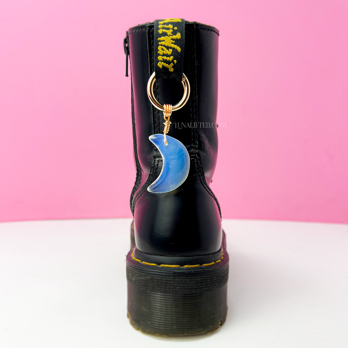 Opal Crescent Boot Charm