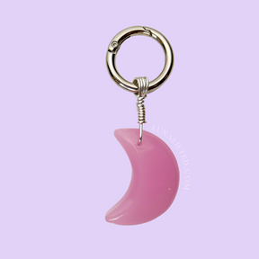 Rose Quartz Crescent Boot Charm